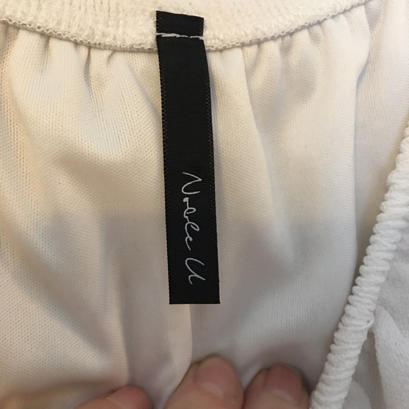 Noble U White Dress Fully Lined Ruffle Neck Large - Picture 5 of 6